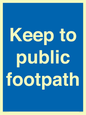 MV12037: Keep to public footpath