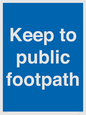 MV12037: Keep to public footpath