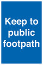 MV12037: Keep to public footpath