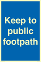 MV12037: Keep to public footpath