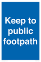 MV12037: Keep to public footpath