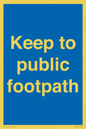 MV12037: Keep to public footpath