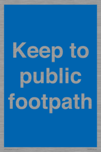 MV12037: Keep to public footpath