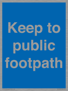 MV12037: Keep to public footpath