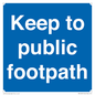 MV12037: Keep to public footpath