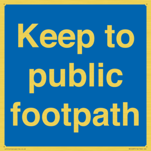 MV12037: Keep to public footpath