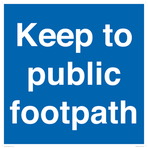MV12037: Keep to public footpath