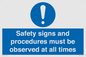 MV12114: Safety signs and procedures must be observed at all times
