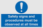 MV12114: Safety signs and procedures must be observed at all times