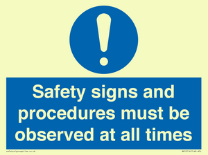 MV12114: Safety signs and procedures must be observed at all times