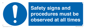 MV12114: Safety signs and procedures must be observed at all times