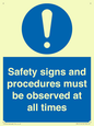 MV12114: Safety signs and procedures must be observed at all times