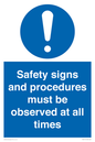 MV12114: Safety signs and procedures must be observed at all times