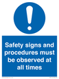 MV12114: Safety signs and procedures must be observed at all times
