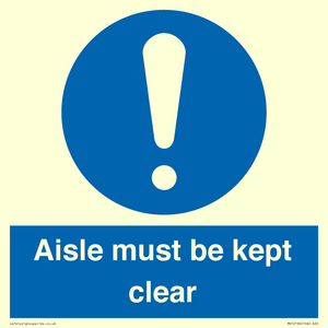 MV12196: Aisle Must Be Kept Clear