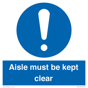 MV12196: Aisle Must Be Kept Clear
