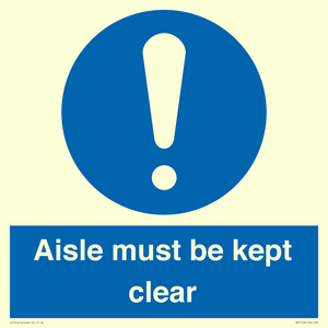 MV12196: Aisle Must Be Kept Clear