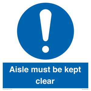 MV12196: Aisle Must Be Kept Clear