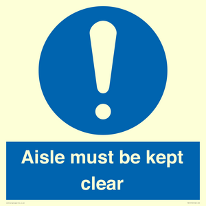MV12196: Aisle Must Be Kept Clear
