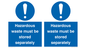 MV12251: Hazardous Waste Must Be Stored Separately Sign