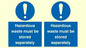 MV12251: Hazardous Waste Must Be Stored Separately Sign