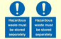 MV12251: Hazardous Waste Must Be Stored Separately Sign