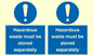 MV12251: Hazardous Waste Must Be Stored Separately Sign