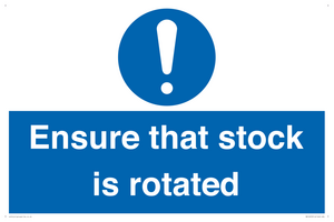 MV12253: Ensure That Stock Is Rotated Sign
