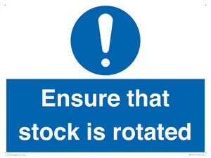 MV12253: Ensure That Stock Is Rotated Sign