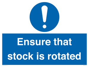 MV12253: Ensure That Stock Is Rotated Sign