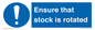 MV12253: Ensure That Stock Is Rotated Sign