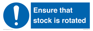MV12253: Ensure That Stock Is Rotated Sign