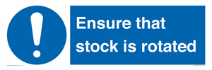 MV12253: Ensure That Stock Is Rotated Sign