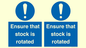 MV12253: Ensure That Stock Is Rotated Sign