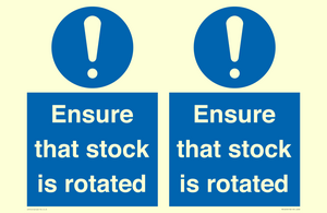 MV12253: Ensure That Stock Is Rotated Sign