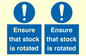 MV12253: Ensure That Stock Is Rotated Sign