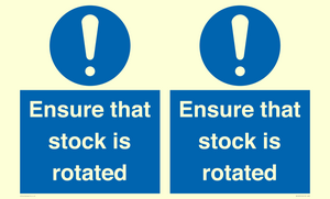 MV12253: Ensure That Stock Is Rotated Sign