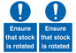 MV12253: Ensure That Stock Is Rotated Sign