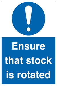 MV12253: Ensure That Stock Is Rotated Sign