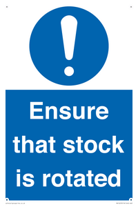MV12253: Ensure That Stock Is Rotated Sign
