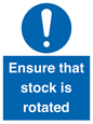 MV12253: Ensure That Stock Is Rotated Sign