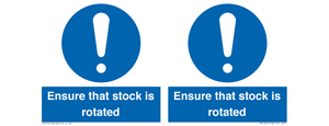 MV12253: Ensure That Stock Is Rotated Sign