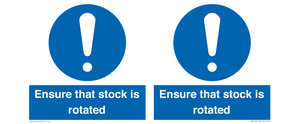 MV12253: Ensure That Stock Is Rotated Sign