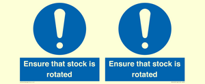 MV12253: Ensure That Stock Is Rotated Sign