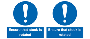 MV12253: Ensure That Stock Is Rotated Sign