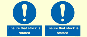 MV12253: Ensure That Stock Is Rotated Sign