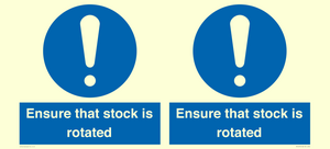 MV12253: Ensure That Stock Is Rotated Sign