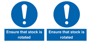 MV12253: Ensure That Stock Is Rotated Sign