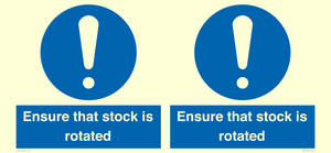 MV12253: Ensure That Stock Is Rotated Sign