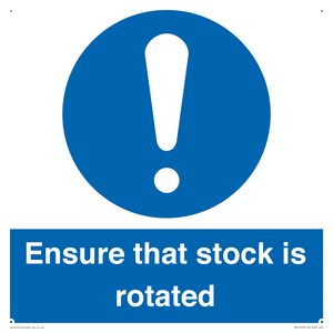 MV12253: Ensure That Stock Is Rotated Sign